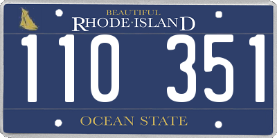 RI license plate 110351