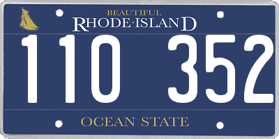 RI license plate 110352