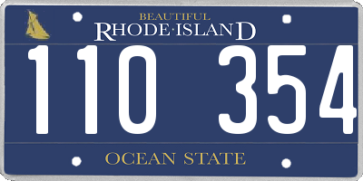 RI license plate 110354
