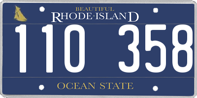 RI license plate 110358