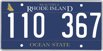 RI license plate 110367
