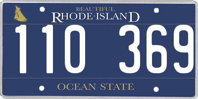 RI license plate 110369