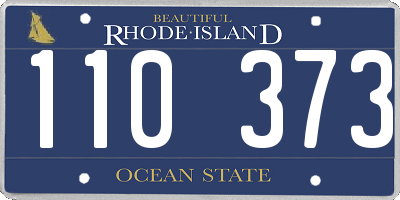 RI license plate 110373