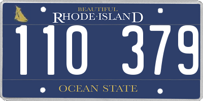 RI license plate 110379