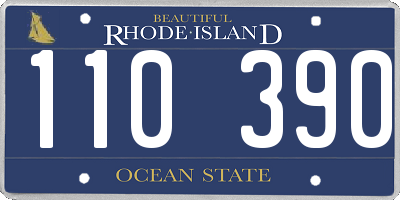 RI license plate 110390