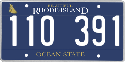 RI license plate 110391