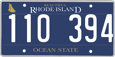 RI license plate 110394