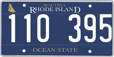 RI license plate 110395