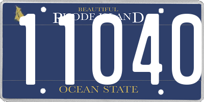 RI license plate 11040