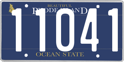 RI license plate 11041
