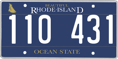 RI license plate 110431