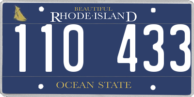 RI license plate 110433