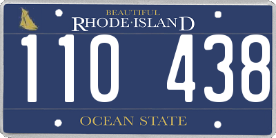 RI license plate 110438
