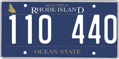 RI license plate 110440