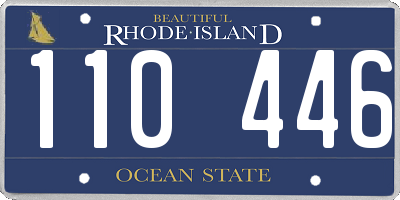 RI license plate 110446