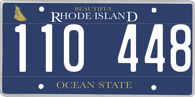 RI license plate 110448