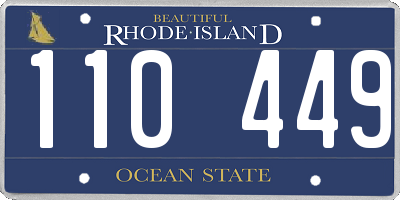 RI license plate 110449