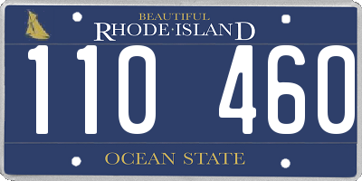 RI license plate 110460