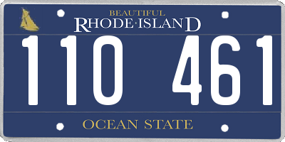 RI license plate 110461