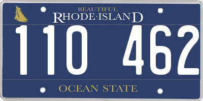RI license plate 110462