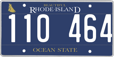 RI license plate 110464