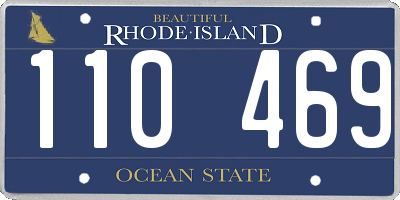 RI license plate 110469