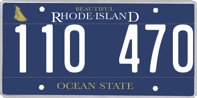 RI license plate 110470