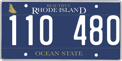 RI license plate 110480