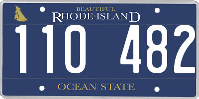 RI license plate 110482