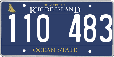 RI license plate 110483