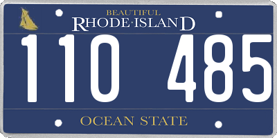 RI license plate 110485