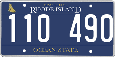 RI license plate 110490