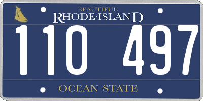 RI license plate 110497