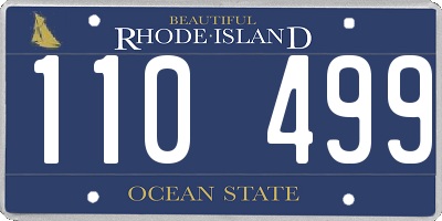 RI license plate 110499