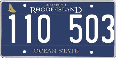 RI license plate 110503