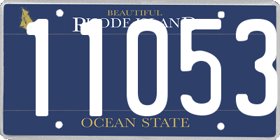 RI license plate 11053