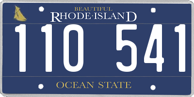RI license plate 110541