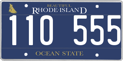 RI license plate 110555