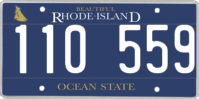 RI license plate 110559