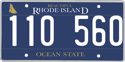 RI license plate 110560