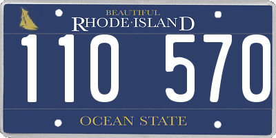 RI license plate 110570