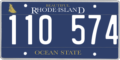 RI license plate 110574