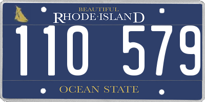 RI license plate 110579