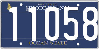 RI license plate 11058