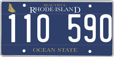 RI license plate 110590