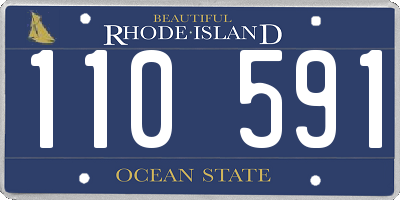 RI license plate 110591