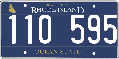 RI license plate 110595
