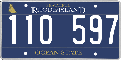 RI license plate 110597