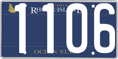 RI license plate 1106