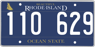 RI license plate 110629